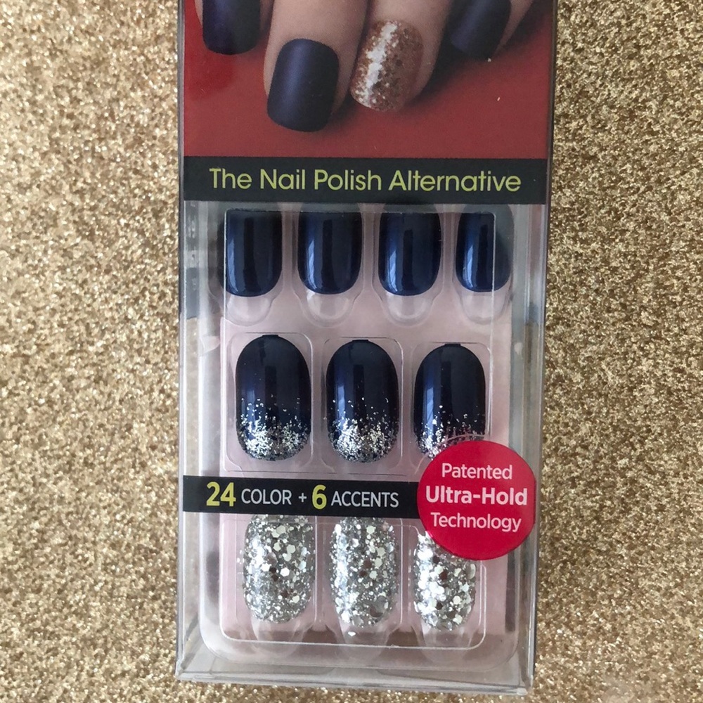🌻 3/$15 Impress Nails Blue and Silver Glitter - Picture 2 of 3